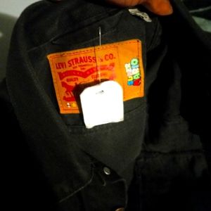 Levi Mario brown Jean jacket blk size medium